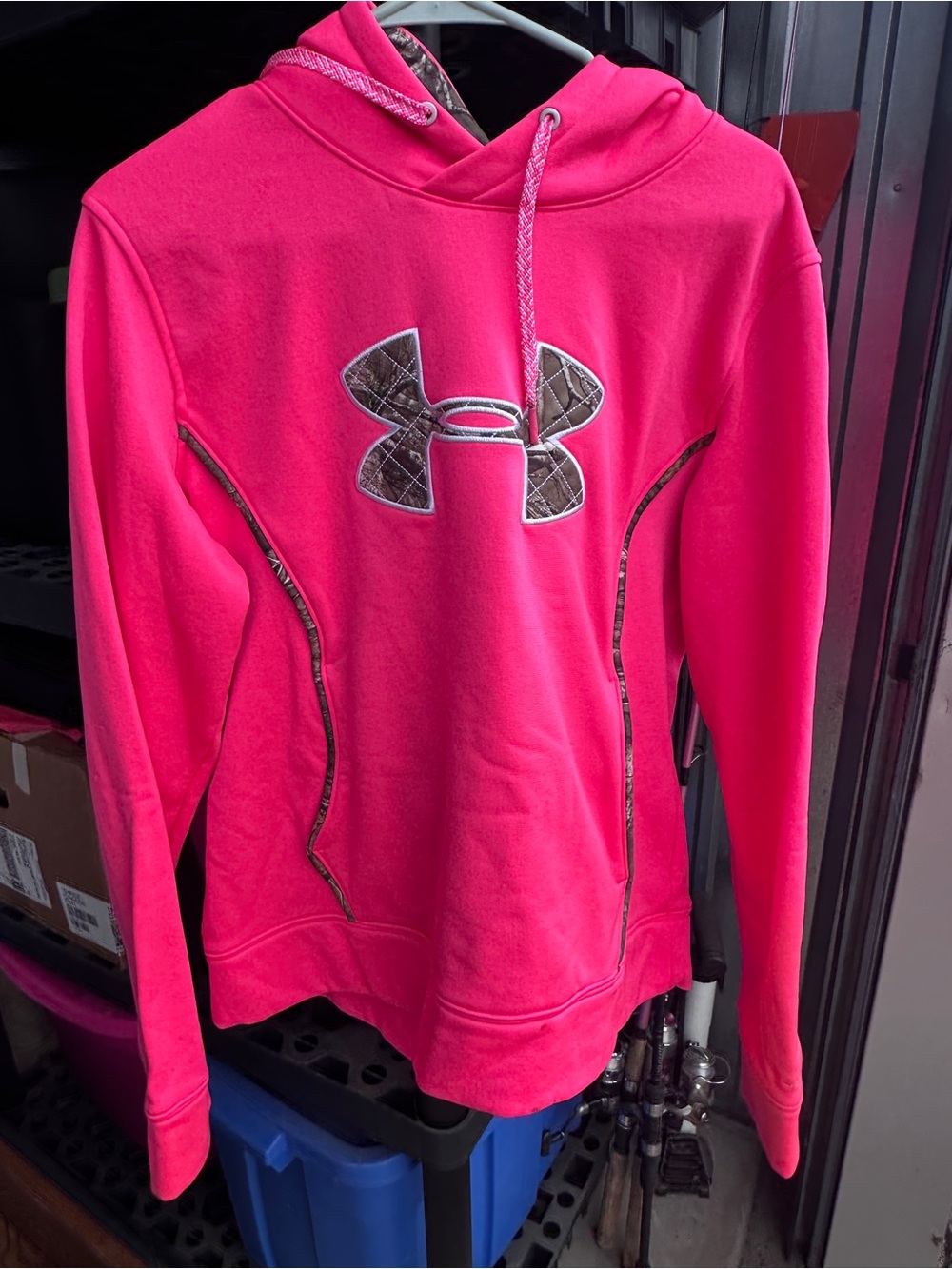 Under Armour Hot Pink Hoodie with Camo Logo